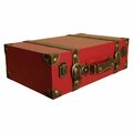 Wald Imports Faux Leather Suitcase, Red SP0014